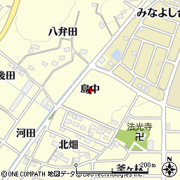 愛知県みよし市明知町島中周辺の地図