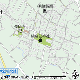 猪名部神社周辺の地図