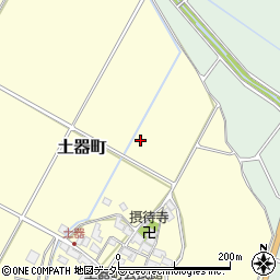 滋賀県東近江市土器町周辺の地図