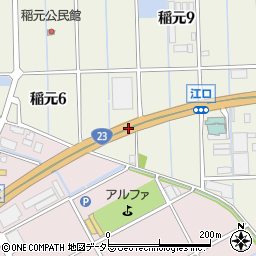 愛知県弥富市稲元町周辺の地図