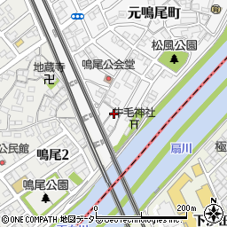 愛知県名古屋市南区元鳴尾町166周辺の地図