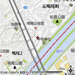 愛知県名古屋市南区元鳴尾町159周辺の地図