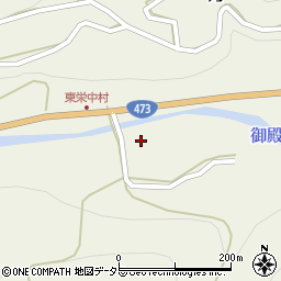 愛知県東栄町（北設楽郡）月（向平）周辺の地図