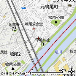 愛知県名古屋市南区元鳴尾町167周辺の地図