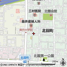 岡山県津山市北園町24-12周辺の地図