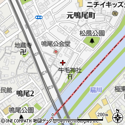 愛知県名古屋市南区元鳴尾町158周辺の地図