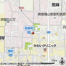 兵庫県丹波篠山市西町46-2周辺の地図