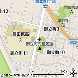 愛知県豊田市御立町周辺の地図