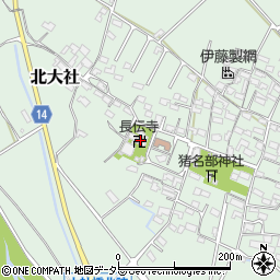 長伝寺周辺の地図
