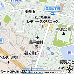 美里6丁目8犬塚邸☆akippa駐車場周辺の地図