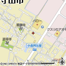 滋賀県守山市小島町1364-4周辺の地図