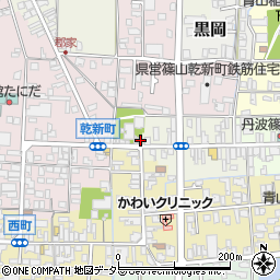 兵庫県丹波篠山市魚屋町45周辺の地図