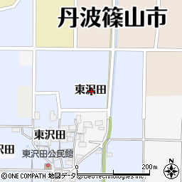 兵庫県丹波篠山市東沢田周辺の地図