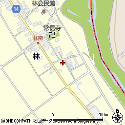 滋賀県蒲生郡竜王町林386-3周辺の地図