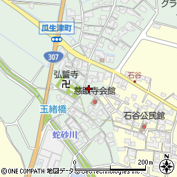 滋賀県東近江市瓜生津町1318周辺の地図