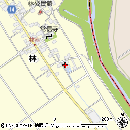 滋賀県蒲生郡竜王町林306周辺の地図