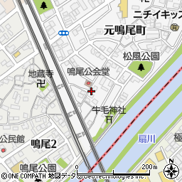愛知県名古屋市南区元鳴尾町155周辺の地図