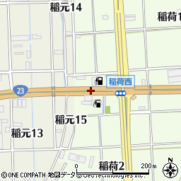 愛知県弥富市稲荷町豊田三周辺の地図