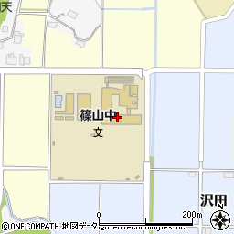 丹波篠山市立篠山中学校周辺の地図