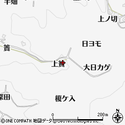 愛知県豊田市穂積町上簣周辺の地図
