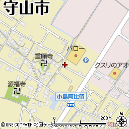 滋賀県守山市小島町1364-9周辺の地図