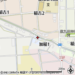 愛知県弥富市加稲九郎次町一ノ割周辺の地図