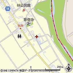 滋賀県蒲生郡竜王町林307周辺の地図