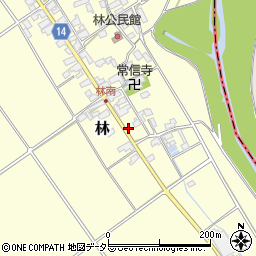 滋賀県蒲生郡竜王町林392周辺の地図