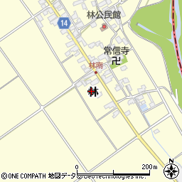 滋賀県蒲生郡竜王町林周辺の地図