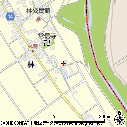 滋賀県蒲生郡竜王町林307-2周辺の地図