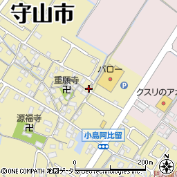 滋賀県守山市小島町1367周辺の地図