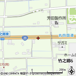 愛知県飛島村（海部郡）竹之郷周辺の地図