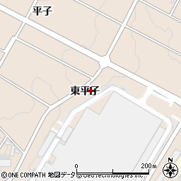 愛知県みよし市三好町東平子周辺の地図