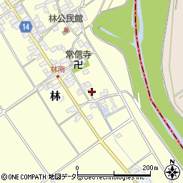滋賀県蒲生郡竜王町林385周辺の地図