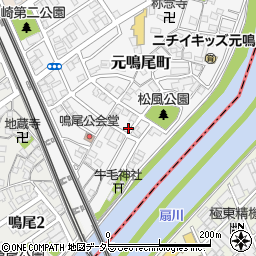 愛知県名古屋市南区元鳴尾町176周辺の地図