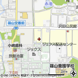 兵庫県丹波篠山市前沢田周辺の地図