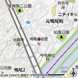 愛知県名古屋市南区元鳴尾町136周辺の地図