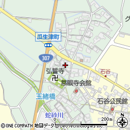 滋賀県東近江市瓜生津町1330周辺の地図