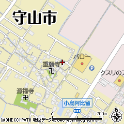 滋賀県守山市小島町1386-15周辺の地図