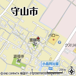 滋賀県守山市小島町1386-3周辺の地図