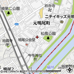 愛知県名古屋市南区元鳴尾町181周辺の地図