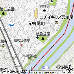 愛知県名古屋市南区元鳴尾町184周辺の地図