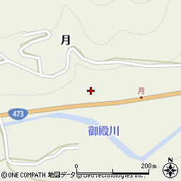 愛知県東栄町（北設楽郡）月（鍛治屋平）周辺の地図