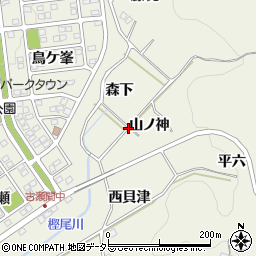 愛知県豊田市古瀬間町周辺の地図