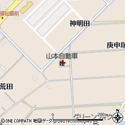 愛知県みよし市三好町庚申塚周辺の地図