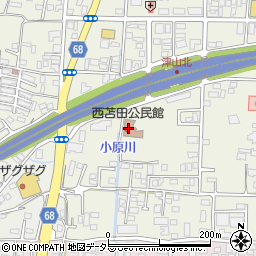 西苫田公民館周辺の地図