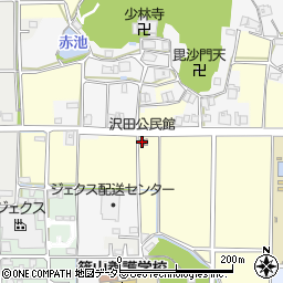 沢田公民館周辺の地図