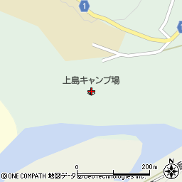 上島キャンプ場周辺の地図