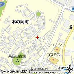 滋賀県大津市木の岡町周辺の地図