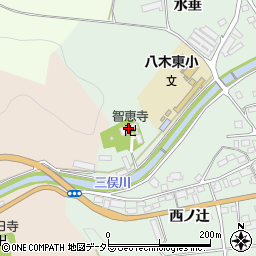 智恵寺周辺の地図